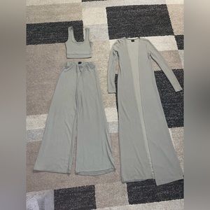 3 piece set olive green